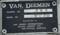 1979 Van Diemen VD79 FF.  Chassis number 383